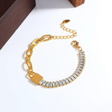 Stainless Steel CZ Bracelet Metal Chain Waterproof Jewelry