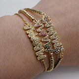 Micro Zircon Bracelet Mama Hand Letters MOM Bracelet