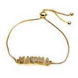 Micro Zircon Bracelet Mama Hand Letters MOM Bracelet