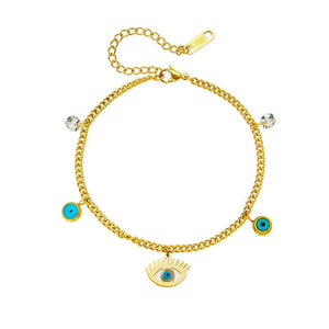 316L Stainless Steel Bracelet with Eye Shape Pendant
