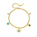 316L Stainless Steel Bracelet with Eye Shape Pendant