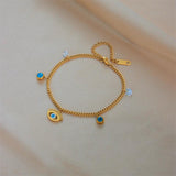 316L Stainless Steel Bracelet with Eye Shape Pendant