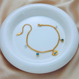 316L Stainless Steel Bracelet with Eye Shape Pendant