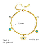 316L Stainless Steel Bracelet with Eye Shape Pendant