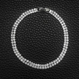 Cz Tennis Chain Bracelet Bangle Silver Women Gift Jewelry S5438