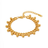 Youthway Cuban Chain Tassel Bracelet 18k Plated Jewelry