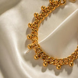Youthway Cuban Chain Tassel Bracelet 18k Plated Jewelry