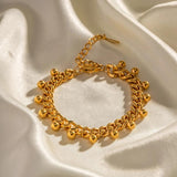 Youthway Cuban Chain Tassel Bracelet 18k Plated Jewelry