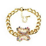 Micro Zircon Butterfly Bracelet Adjustable Chain Jewelry