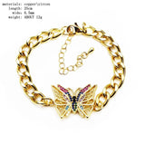 Micro Zircon Butterfly Bracelet Adjustable Chain Jewelry