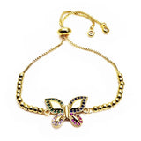 Micro Zircon Butterfly Bracelet Adjustable Chain Jewelry