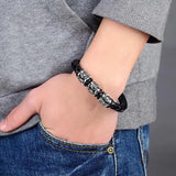 Men Bracelet Rock Punk Skull head Stainless Steel Bracelet