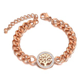 CZ Crystal Tree Charm Link Chain Bracelet Bohemia Beach Jewelry