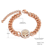 CZ Crystal Tree Charm Link Chain Bracelet Bohemia Beach Jewelry