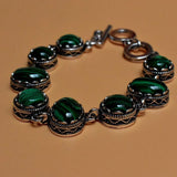 Ethnic Bohemian Malachite Beach Boho Adjustable Bracelets
