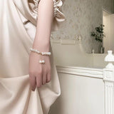 High Baroque Freshwater Pearl Bracelet Women Charm Bracelet
