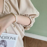 High Baroque Freshwater Pearl Bracelet Women Charm Bracelet