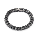 Vintage Oxidized Link Chain Bracelet for Men