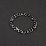 Vintage Oxidized Link Chain Bracelet for Men