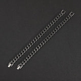 Vintage Oxidized Link Chain Bracelet for Men
