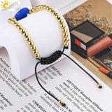 CSJA Evil Eye Bracelet Heart Shaped Braided Bead Women Girl Jewelry Gift