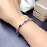 Colorful Zircon Gemstone Bracelets for Women Charm Bracelet