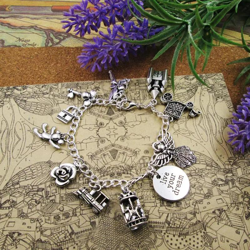 Charm Inspired Charm Bracelet 17+5cm Silver Plated Gift