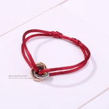 Adjustable Nylon Cord Bracelet w/ Brass Charm