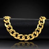 Men's Thick Cuban Chain Link Bracelet Stainless Steel Hip Hop Jewelry