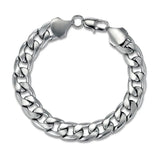 Men's Thick Cuban Chain Link Bracelet Stainless Steel Hip Hop Jewelry