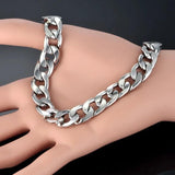 Men's Thick Cuban Chain Link Bracelet Stainless Steel Hip Hop Jewelry