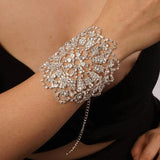 Stonefans Rhinestone Flower Wrist Bracelet for Women