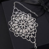 Stonefans Rhinestone Flower Wrist Bracelet for Women