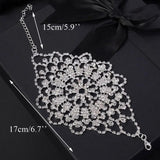 Stonefans Rhinestone Flower Wrist Bracelet for Women