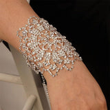 Stonefans Rhinestone Flower Wrist Bracelet for Women
