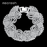 Mecresh Crystal Bracelets Gold Twist Wedding Jewelry