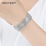 Mecresh Crystal Bracelets Gold Twist Wedding Jewelry