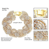 Mecresh Crystal Bracelets Gold Twist Wedding Jewelry