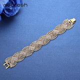 Mecresh Crystal Bracelets Gold Twist Wedding Jewelry