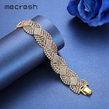 Mecresh Crystal Bracelets Gold Twist Wedding Jewelry