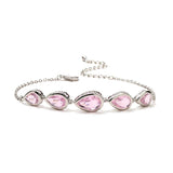 Pink CZ Crystal Bracelet Geometric Chain Y2K Jewelry