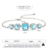 Pink CZ Crystal Bracelet Geometric Chain Y2K Jewelry