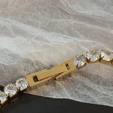 Dainty CZ Stone Tennis Bracelet Stainless Steel Plated Jewelry