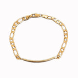 7MM ID Tag Bar Bracelet for Women Men Link Chain Hand on Jewelry