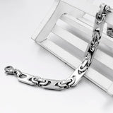 Vintage Stainless Steel Chain Man Bracelet 8mm Men Jewelry WB337