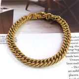 Cuban Link Chain Bracelet for Men Women Unisex Bangle