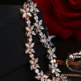 Zircon Flower Bracelet for Women Party