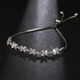 Zircon Flower Bracelet for Women Party