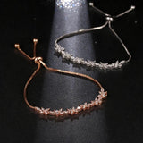 Zircon Flower Bracelet for Women Party