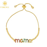 B469 Mama Mom Mother Charm Bracelet Link Chain Bracelet